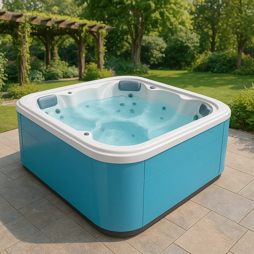 Spa rigide 200x200x80 cm, bleu/blanc, 3 personnes gASoopE371NW-Meuzen