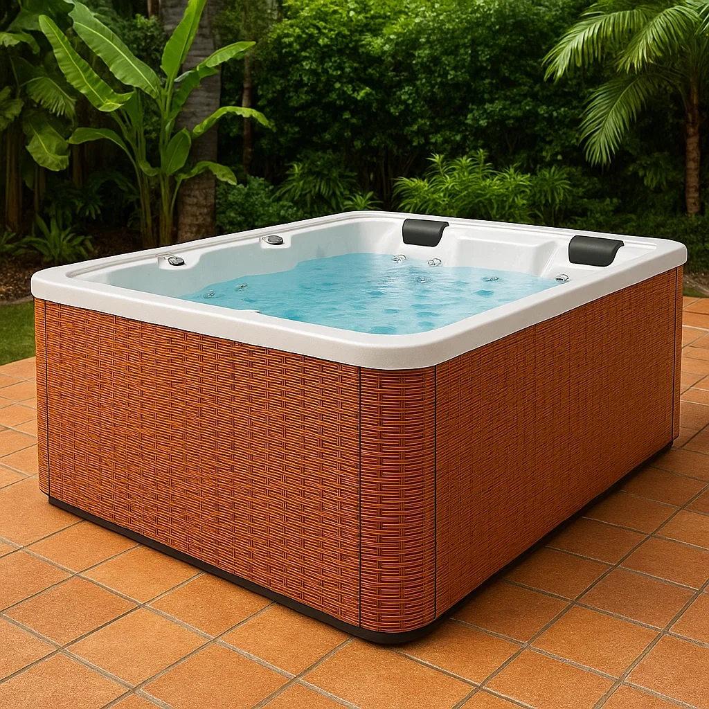 Spa rigide 190x140x78 cm brun/blanc pour 2 personnes SzOmmFK374Dd-Meuzen