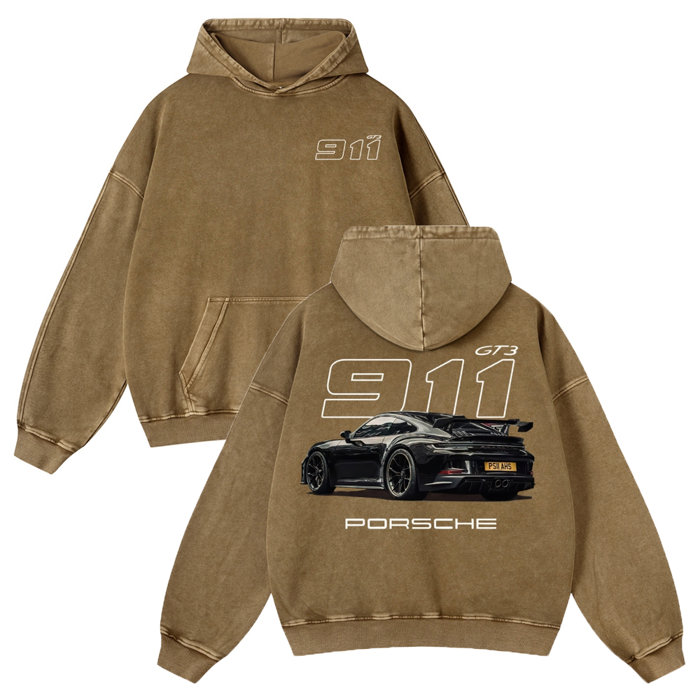 911 GT3 Racing Unisex Fit Vintage Washed Hoodie