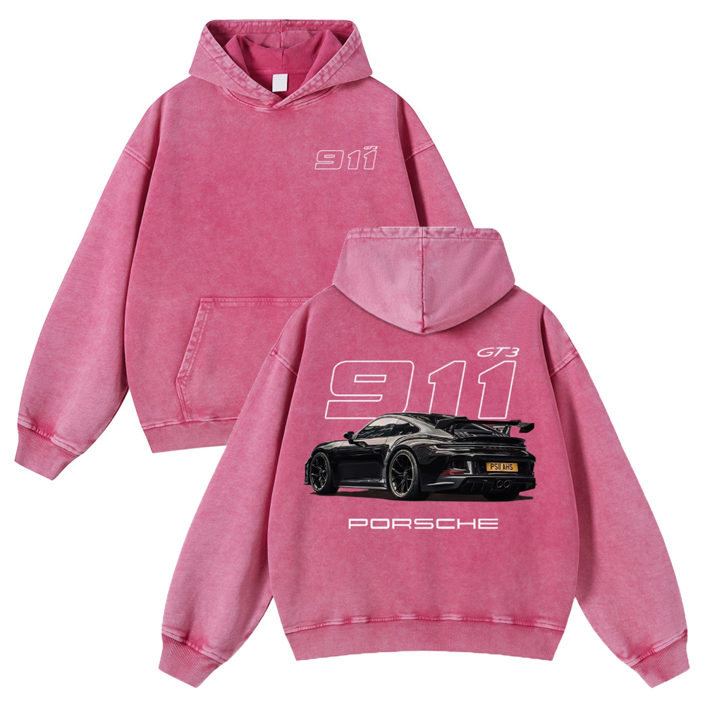 911 GT3 Racing Unisex Fit Vintage Washed Hoodie