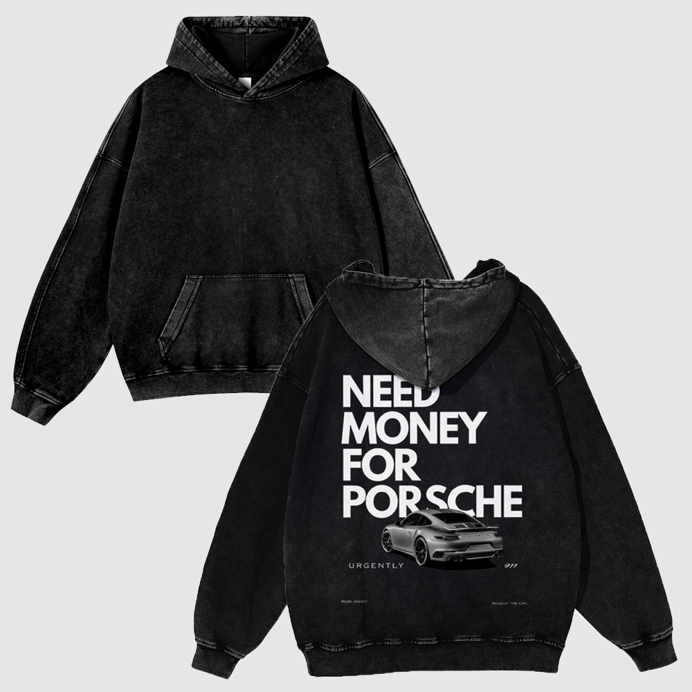 Need Money For 911 Unisex Fit Vintage Washed Hoodie