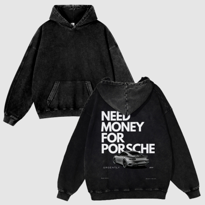 Need Money For 911 Unisex Fit Vintage Washed Hoodie