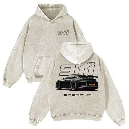 911 GT3 Racing Unisex Fit Vintage Washed Hoodie