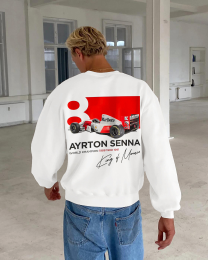 Ayrton Senna World Champion Printed Men's Sweatshirt