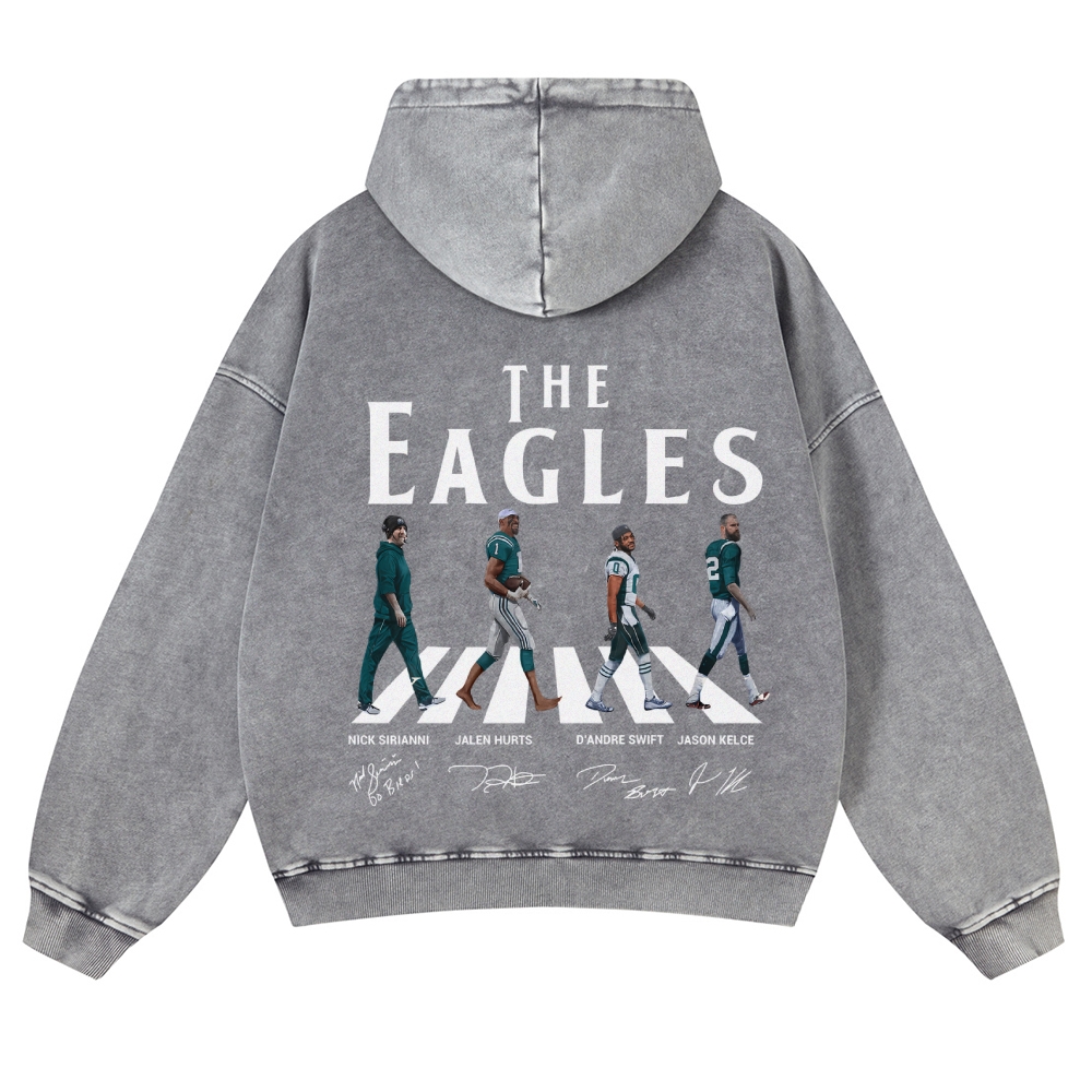 Casual Washed Hoodie|EAGLES