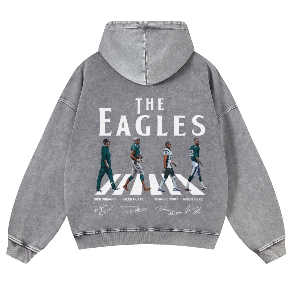 Casual Washed Hoodie|EAGLES