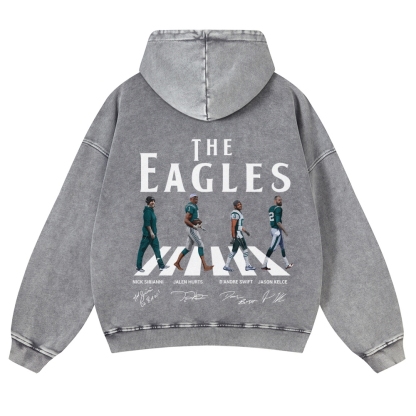 Casual Washed Hoodie|EAGLES