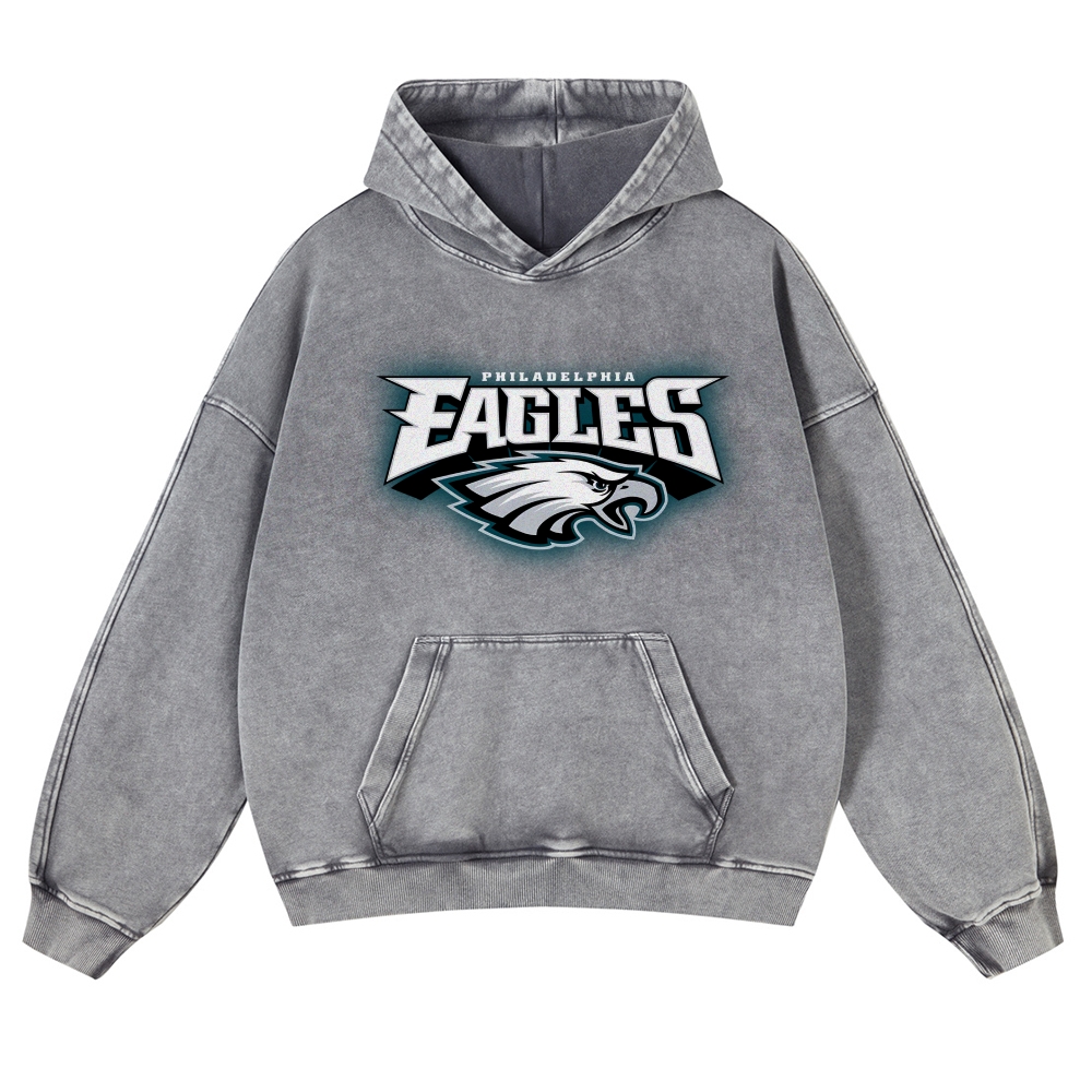 Casual Washed Hoodie|EAGLES