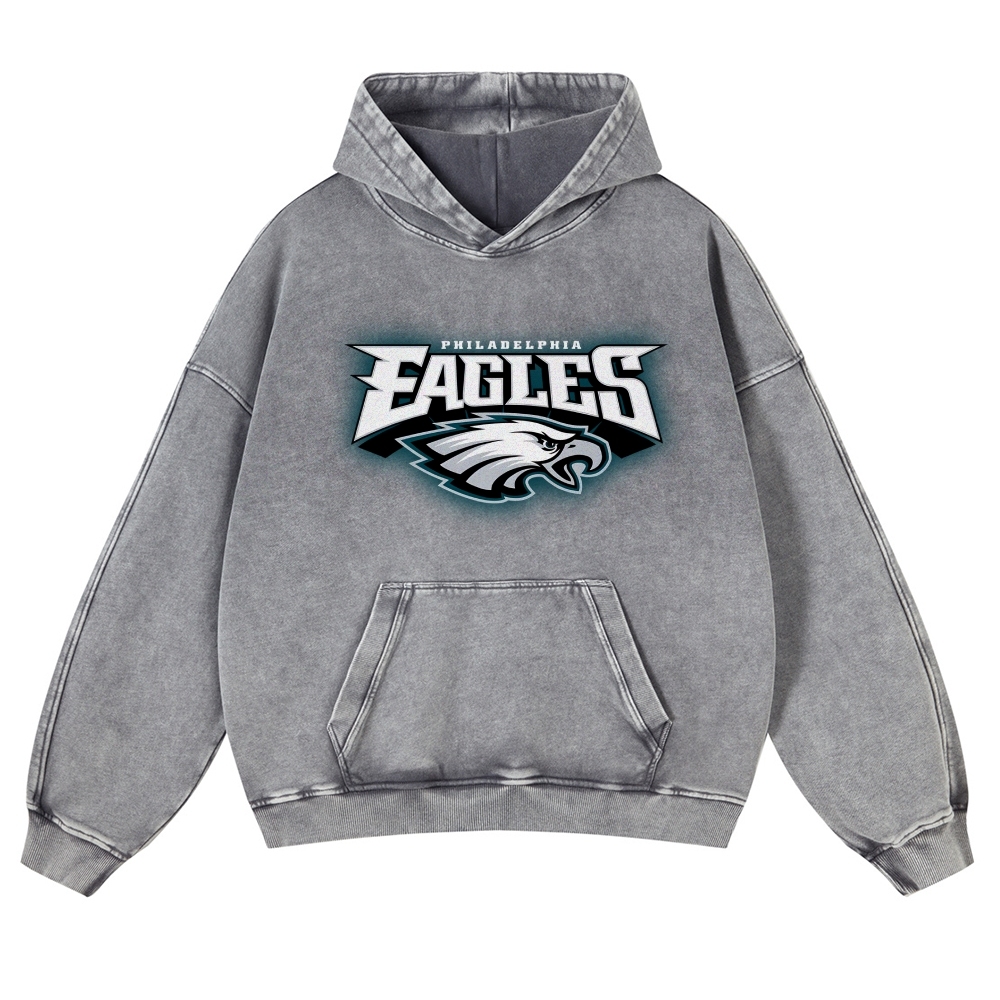 Casual Washed Hoodie|EAGLES