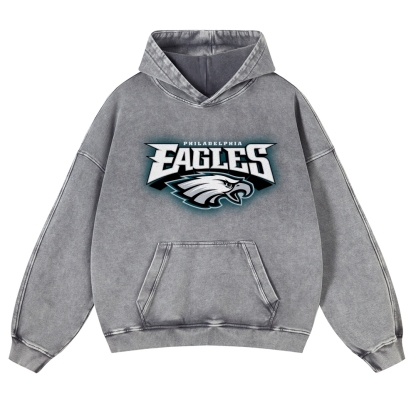 Casual Washed Hoodie|EAGLES