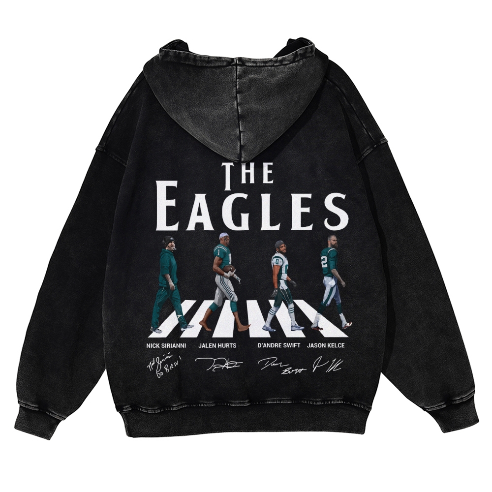 Casual Washed Hoodie|EAGLES