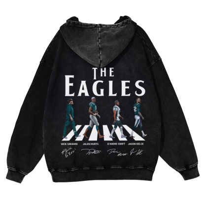 Casual Washed Hoodie|EAGLES