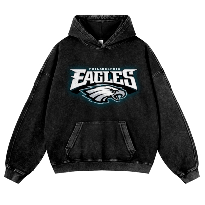 Casual Washed Hoodie|EAGLES