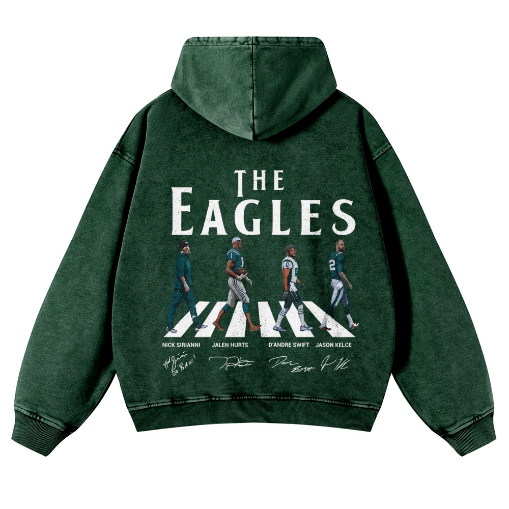 Casual Washed Hoodie|EAGLES