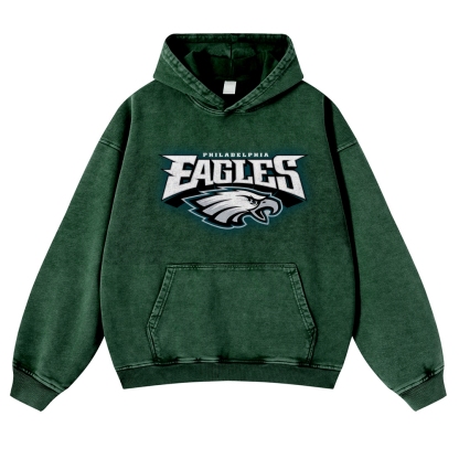 Casual Washed Hoodie|EAGLES