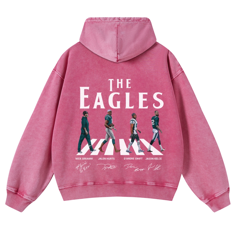 Casual Washed Hoodie|EAGLES