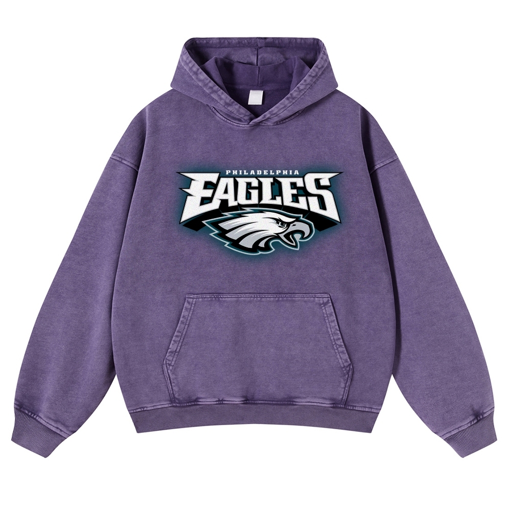 Casual Washed Hoodie|EAGLES