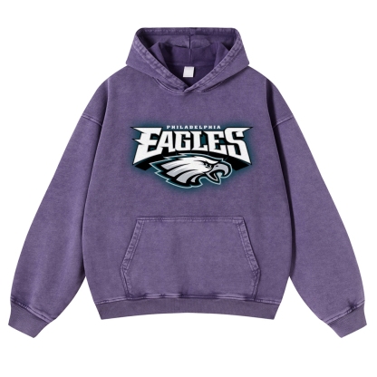 Casual Washed Hoodie|EAGLES