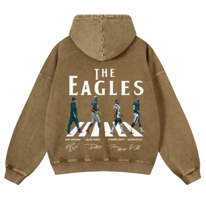 Casual Washed Hoodie|EAGLES