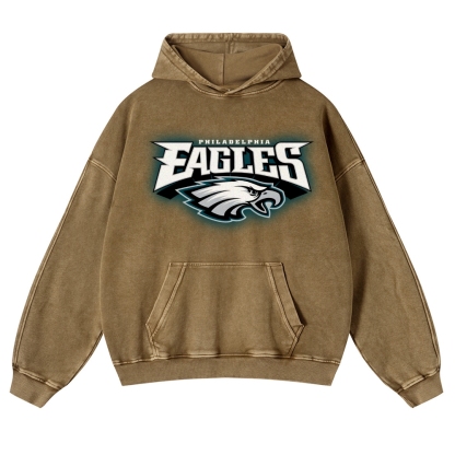 Casual Washed Hoodie|EAGLES