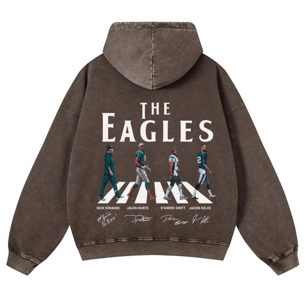 Casual Washed Hoodie|EAGLES