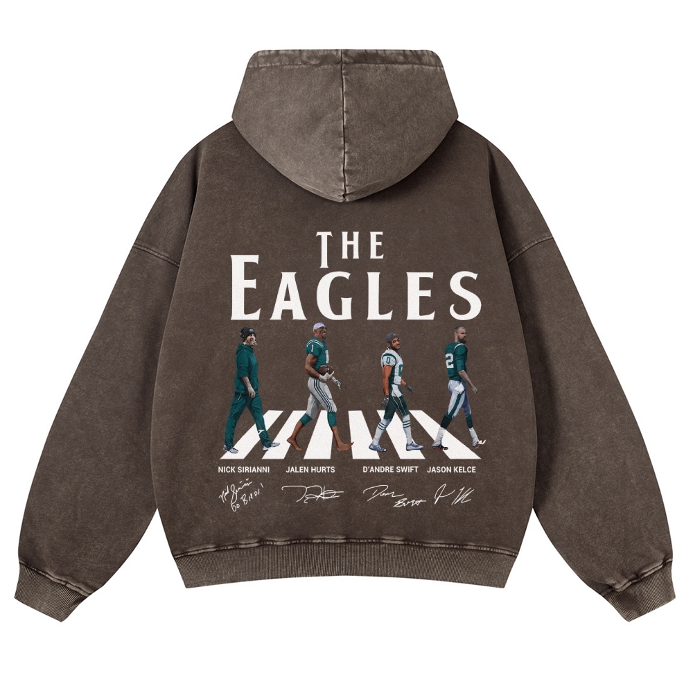 Casual Washed Hoodie|EAGLES