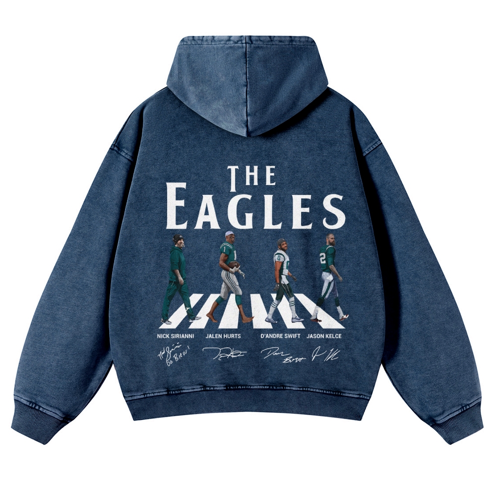 Casual Washed Hoodie|EAGLES