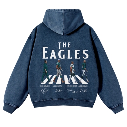 Casual Washed Hoodie|EAGLES