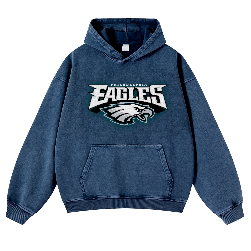 Casual Washed Hoodie|EAGLES