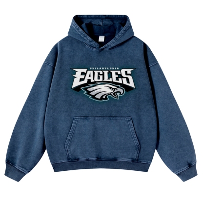 Casual Washed Hoodie|EAGLES