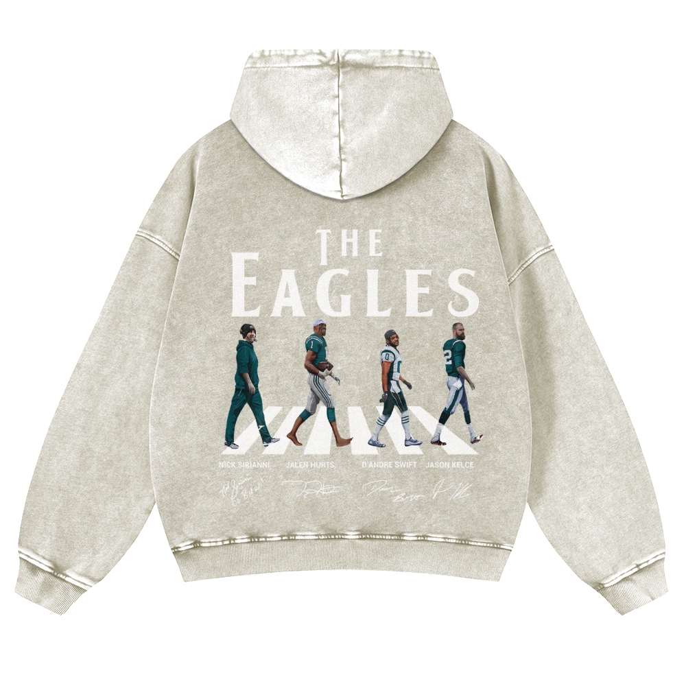 Casual Washed Hoodie|EAGLES