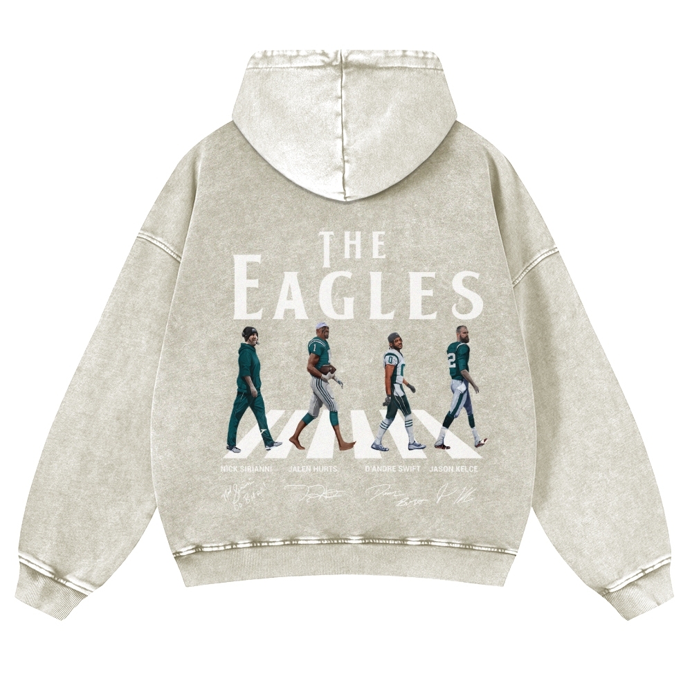 Casual Washed Hoodie|EAGLES