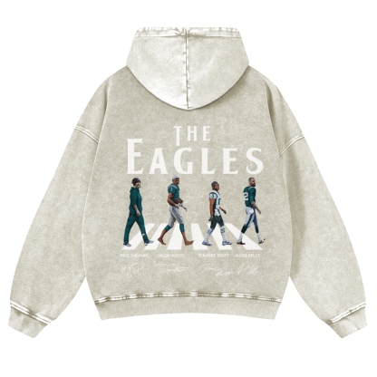 Casual Washed Hoodie|EAGLES