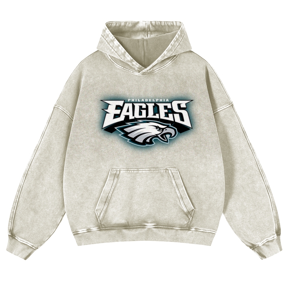 Casual Washed Hoodie|EAGLES