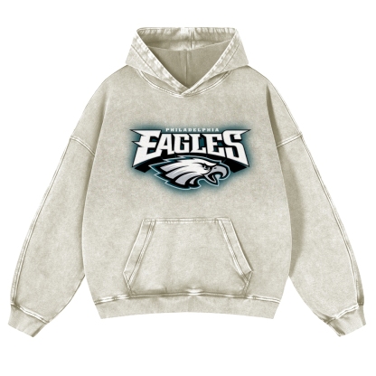Casual Washed Hoodie|EAGLES