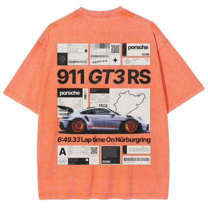 Nürburgring Racing Poster Unisex Fit Washed T-Shirt