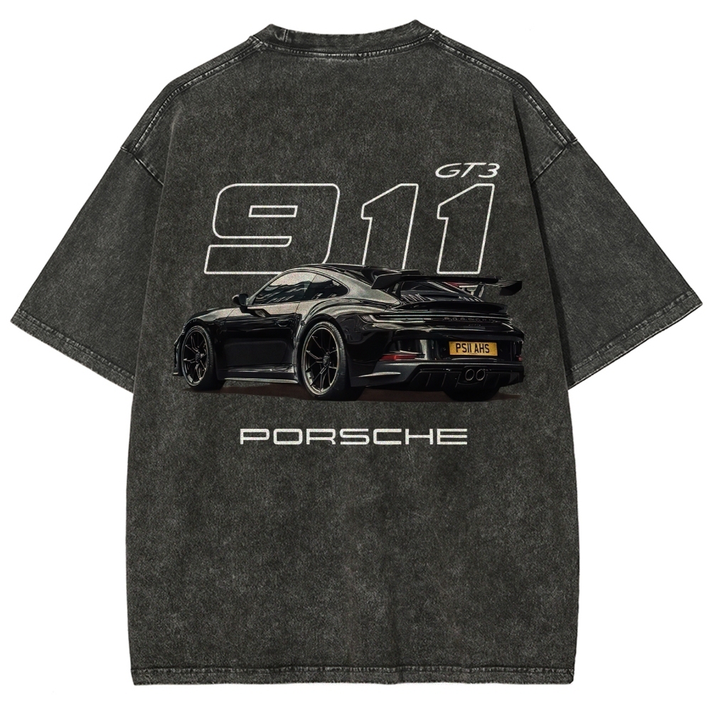 911 GT3 Racing Unisex Fit Washed T-Shirt