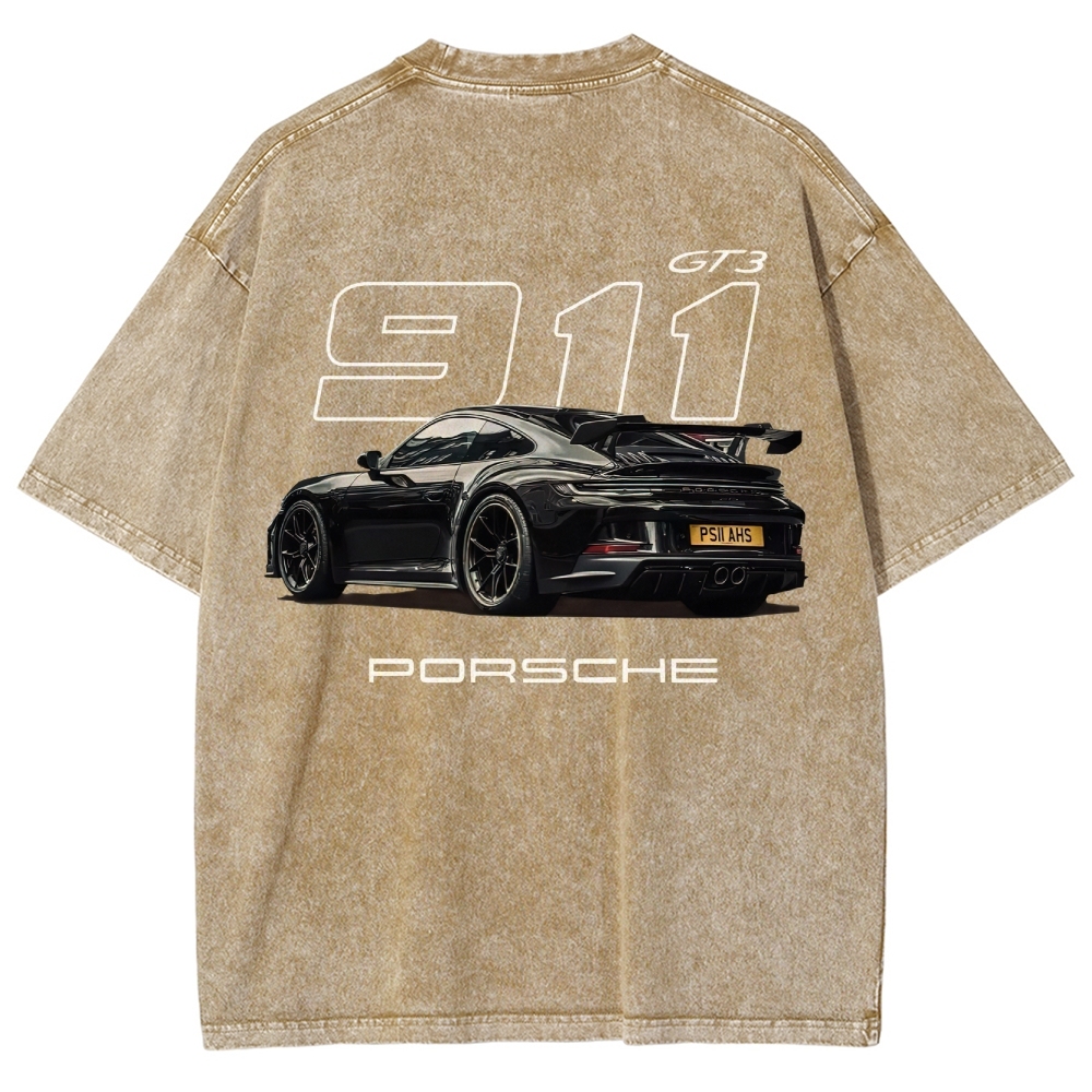 911 GT3 Racing Unisex Fit Washed T-Shirt