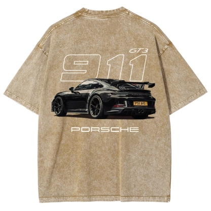 911 GT3 Racing Unisex Fit Washed T-Shirt