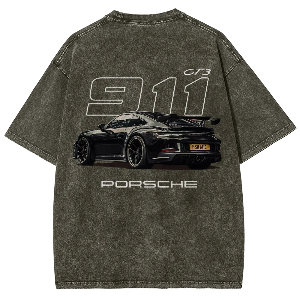 911 GT3 Racing Unisex Fit Washed T-Shirt