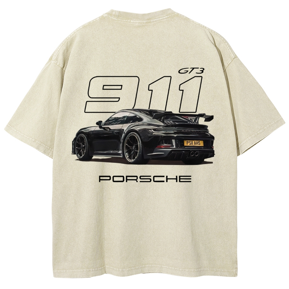 911 GT3 Racing Unisex Fit Washed T-Shirt