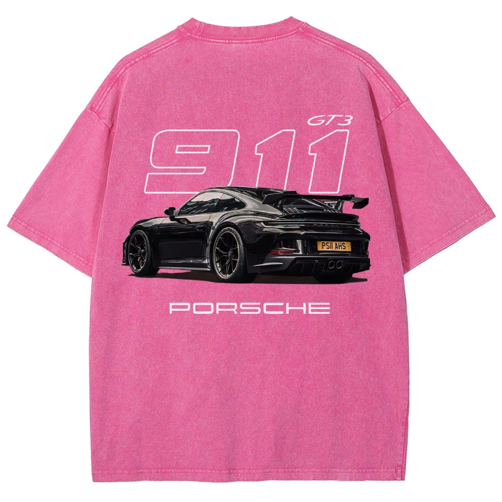 911 GT3 Racing Unisex Fit Washed T-Shirt