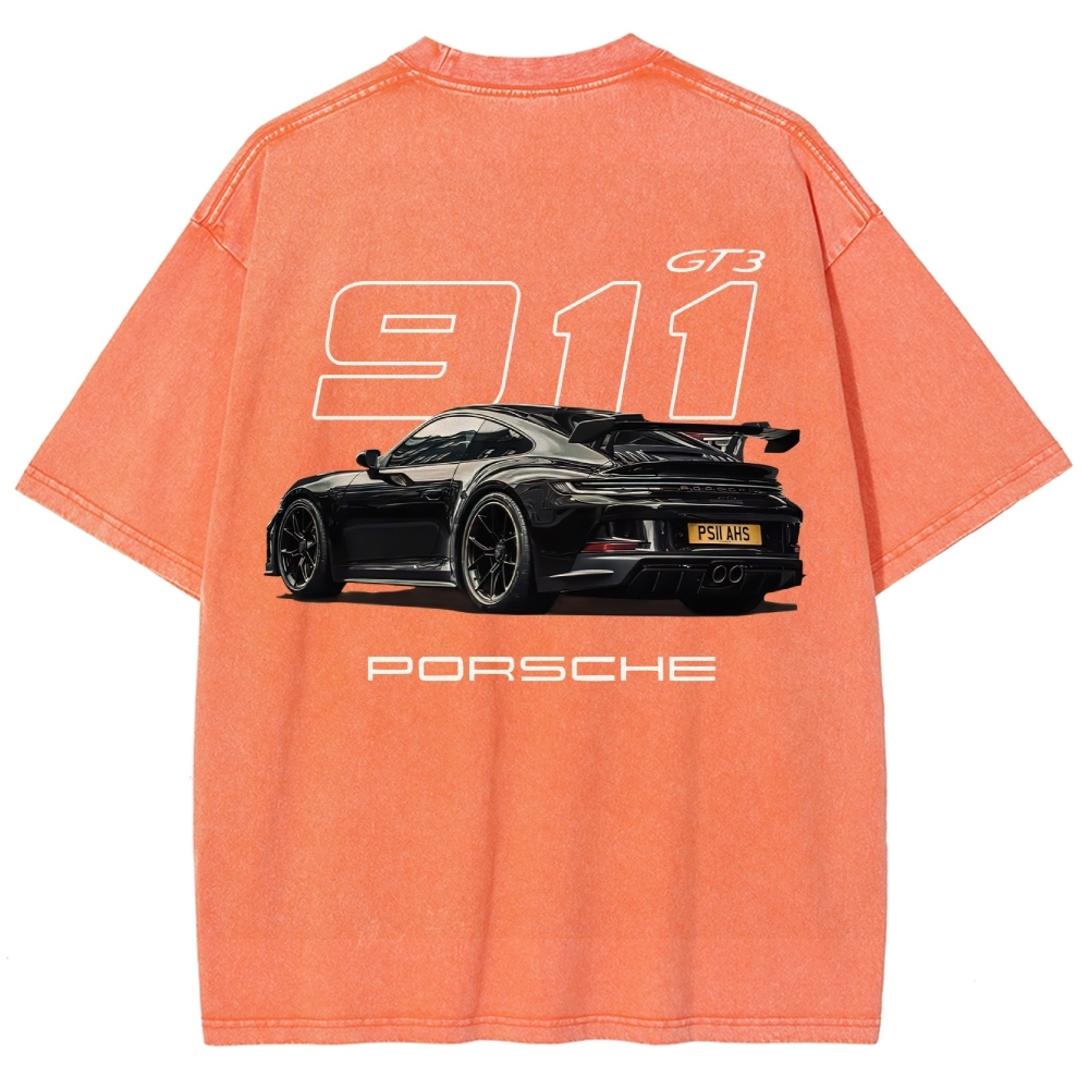 911 GT3 Racing Unisex Fit Washed T-Shirt