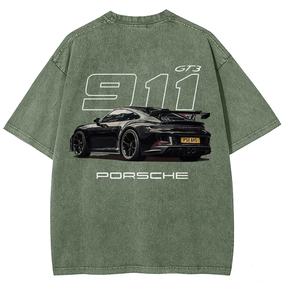 911 GT3 Racing Unisex Fit Washed T-Shirt