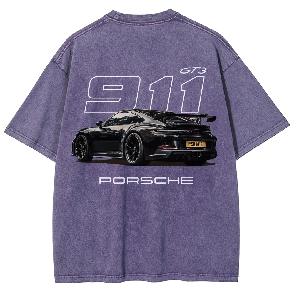 911 GT3 Racing Unisex Fit Washed T-Shirt