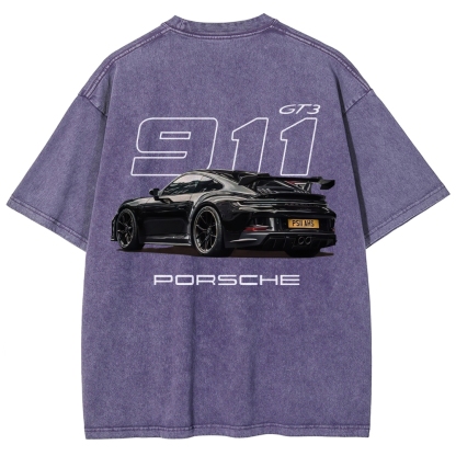 911 GT3 Racing Unisex Fit Washed T-Shirt