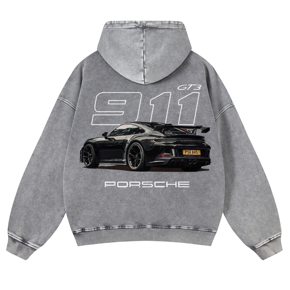 911 GT3 Racing Unisex Fit Vintage Washed Hoodie