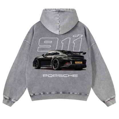 911 GT3 Racing Unisex Fit Vintage Washed Hoodie