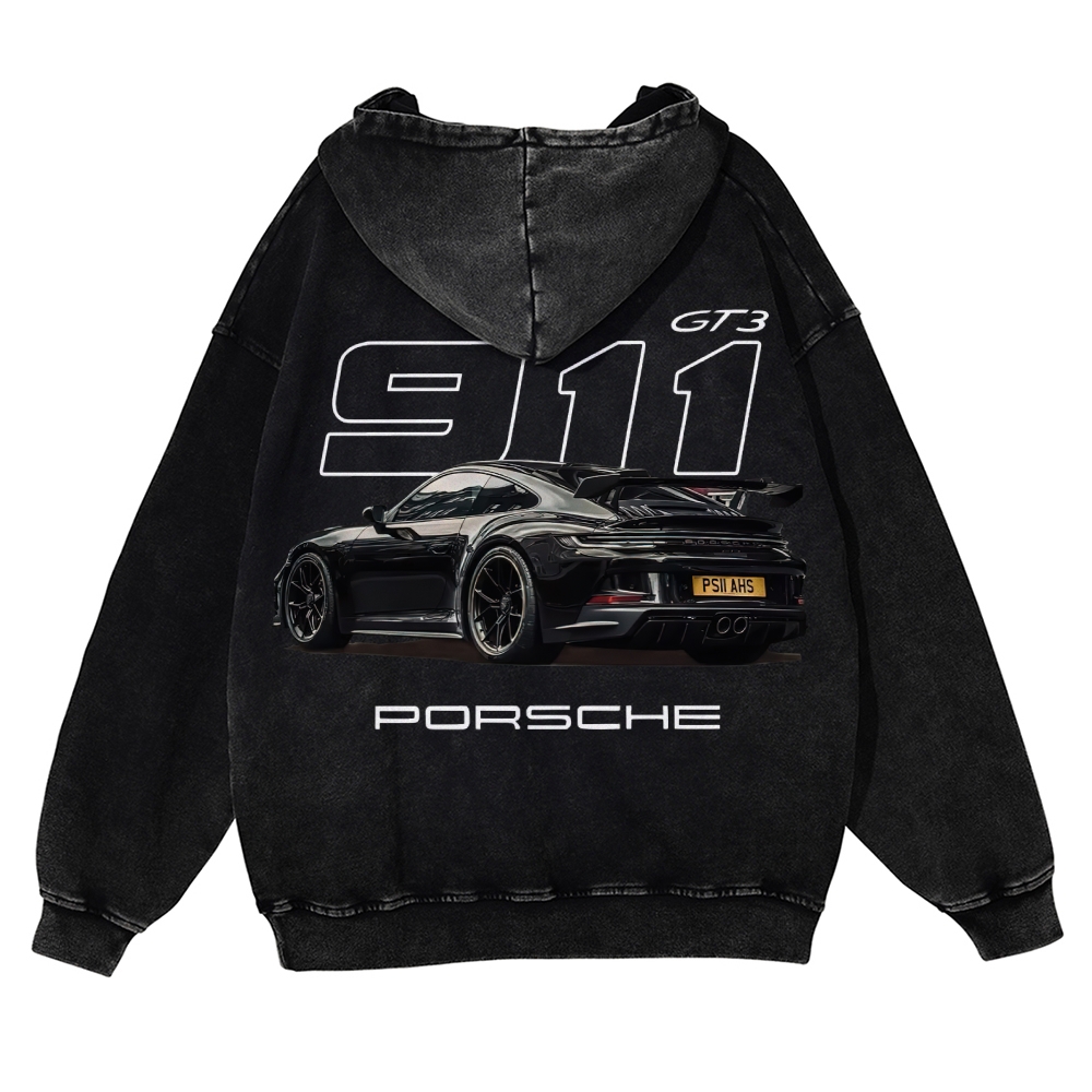 911 GT3 Racing Unisex Fit Vintage Washed Hoodie