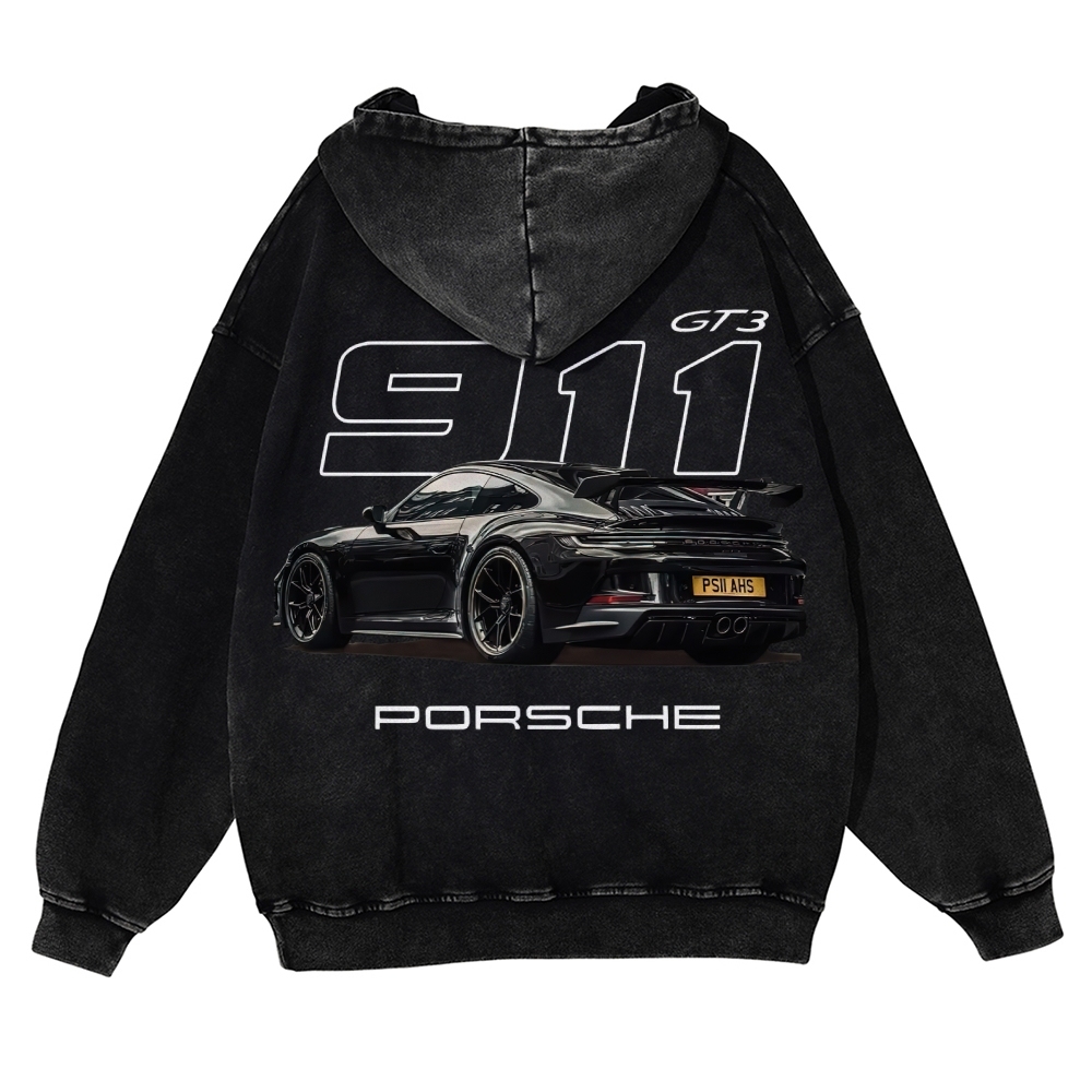 911 GT3 Racing Unisex Fit Vintage Washed Hoodie